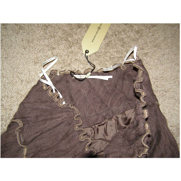 NWT Brown linen Halter dress by Max Studio L 10-12 - Picture 8 of 8